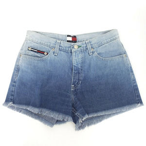Tommy Hilfiger Vtg Tommy Jeans Juniors Frayed Hem Made in USA Jean Shorts Size 7